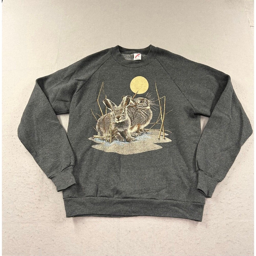 Vintage Jerzees Bunny Rabbit Crewneck Sweatshirt XL